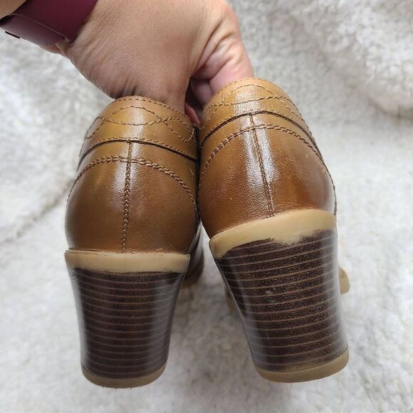 Earth Lina Austin Womens Camel Cognac Leather Booties sz 8 - Picture 6 of 8